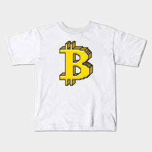 Bitcoin Pixel NFT Logo Kids T-Shirt